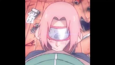Naruto. Sakura Haruno. (artist: d-art). Hentai Animeted