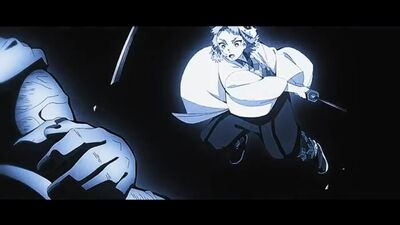 Kimetsu no yaiba. Tanjiro, Sabito and Makomo