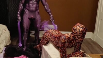 In Heat - Double Floggers. Taming my Exotic Pet. Facial finish
