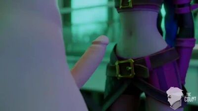 Джинкс из League of Legends, хорошо так играет на флейте