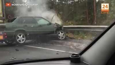 Авария в Волжском районе. (Видео)