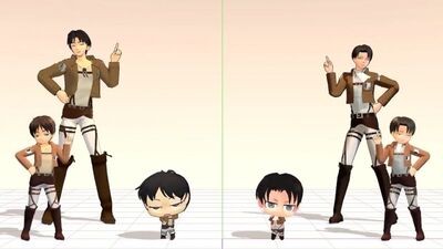 Атака титанов. Эрен и Леви танец