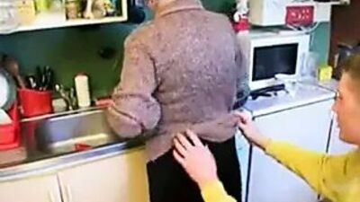 Grandmother and boy