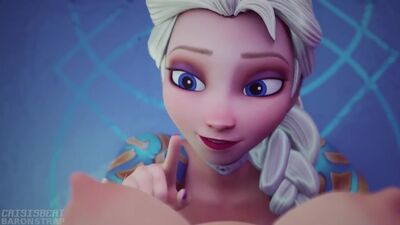 Anna x Elsa - 3D sex porno hentai; yuri; lesbian; masturbation; kunilingus; [Frozen]