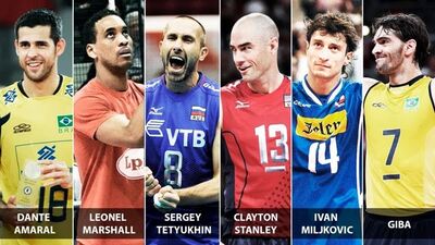 Legends of Volleyball. Giba, Clayton Stanley, Leonel Marshall, Ivan Miljkovic