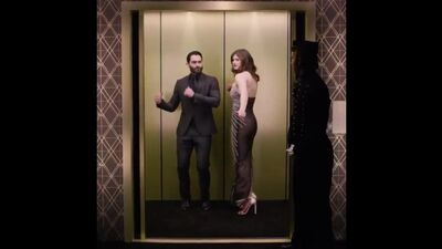 Tyler Hoechlin and Alexandra Daddario's elevator video at Golden Globes 2017