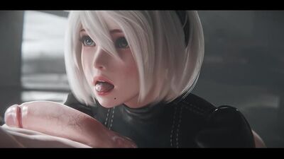 Nier Automata 2B SFM / hentai / animated