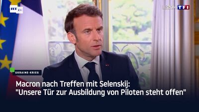 Macron nach Treffen mit Selenskij: "Unsere Tür zur Ausbildung von Piloten steht offen"