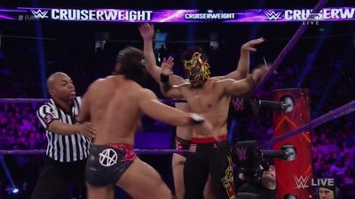 Drew Gulak Tony Nese vs. Lince Dorado Sin Cara