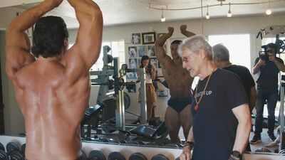 Sadik Hadzovic - Posing with Frank Zane