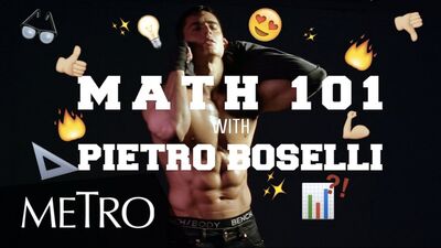 CAUTION: Too Hot! Pietro Boselli Takes Off His Clothes While Answering a Series Of Math Problems