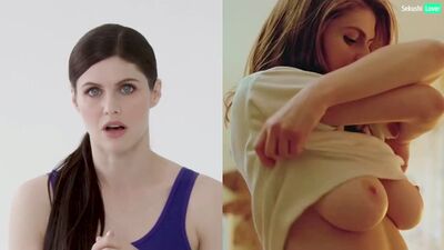 Голые сиськи похотливой грудастой Александры Даддарио Alexandra Daddario