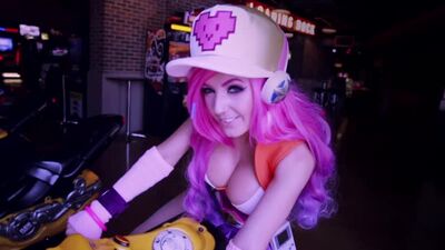 Ridin Hard in Pink and Purple! (Arcade Miss Fortune Cosplay Showcase) #video #cosplay #BigTits #pinkhair #miniskirt #schoolgirl