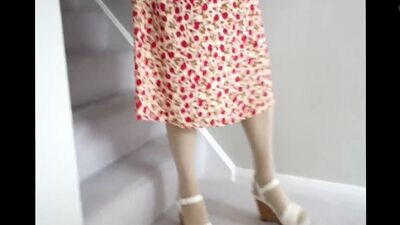 Sneeky sitting upskirt under table underwear