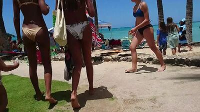 A Lot Of Candid Teens In Thong