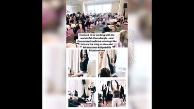 Crystal Reed @CrystalmReed toda relaxada fazendo os exercícios de Yoga no projeto da Attune em Atlanta no vídeo acima. 23