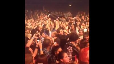 Just casually crowd surfing