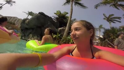 Kenzie Hits The Pool