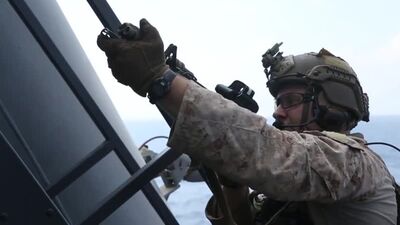 DFN Visit, Board, Search and Seizure Training B-Roll GULF OF ADEN 01.29.2019