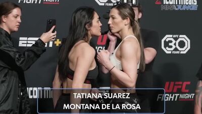 Tatiana suarez vs montana de la rosa - ufc vegas 70 weigh-in face-off