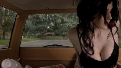 Alexandra Daddario - Burying the Ex (2014)(sex scene, сцена секса, эротика, постельная сцена, раком, трах, кончил, порно)