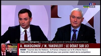 ⭐⭐⭐⭐⭐ Le COURAGEUX ALEXANDER MAKOGONOV face à l'OTANESQUE MICHEL YAKOVLEFF et le Nimbus DARIUS ROCHEBIN sur LCI