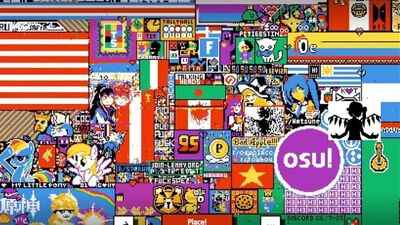 R/place Bad Apple!! | FULL ANIMATION TIMELAPSE